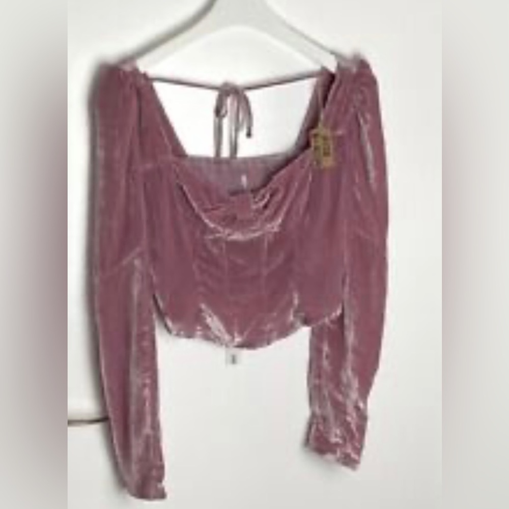 Nwot Free People Velvet Bridgette Corset Top Size XSmall